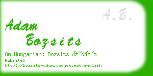 adam bozsits business card